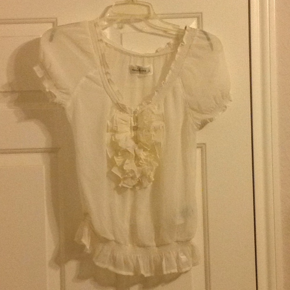 Abercrombie & Fitch chiffon cream color top